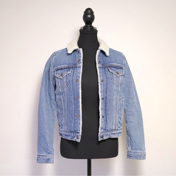 Levi's Jackets & Blazers - Levi’s Original Sherpa Denim Trucker Jacket Blue Size XS